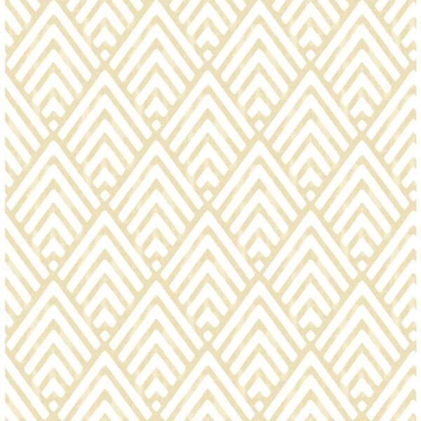 Brewster Vertex Gold Diamond Geometric Paper Strippable Wallpaper (Covers 56.4 sq. ft.)