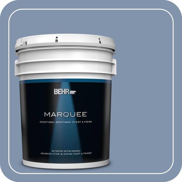 BEHR MARQUEE 5 gal. #T16-13 Stratus Satin Enamel Exterior Paint & Primer