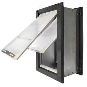 8 in. x 14 in. Medium Double Flap for Walls with Black Aluminum Frame