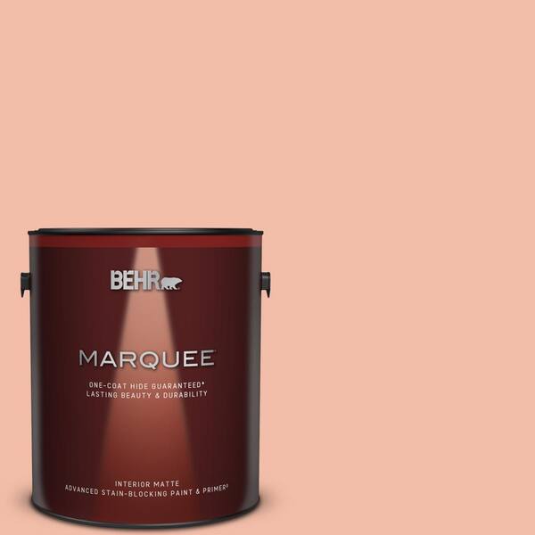 BEHR MARQUEE 1 gal. Home Decorators Collection #HDC-CT-14A Sunkissed Apricot Matte Interior Paint & Primer