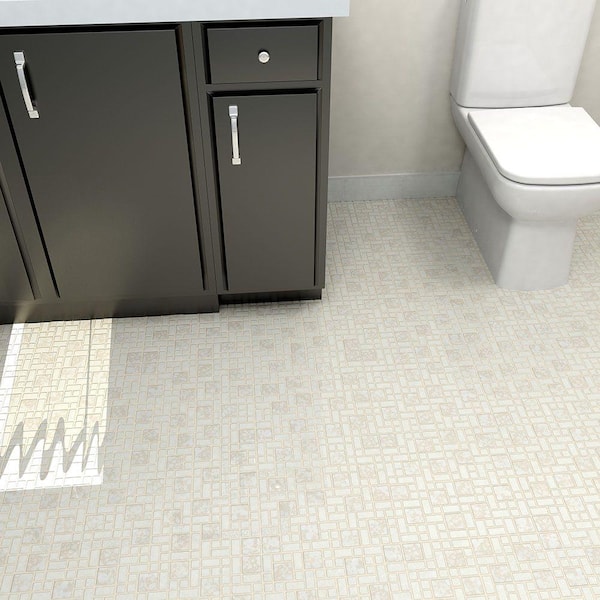 University Bone 6 in. x 6 in. Porcelain Mosaic Take Home Tile Sample