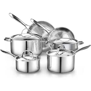 Classic 10-Piece Stainless Steel Cookware Set