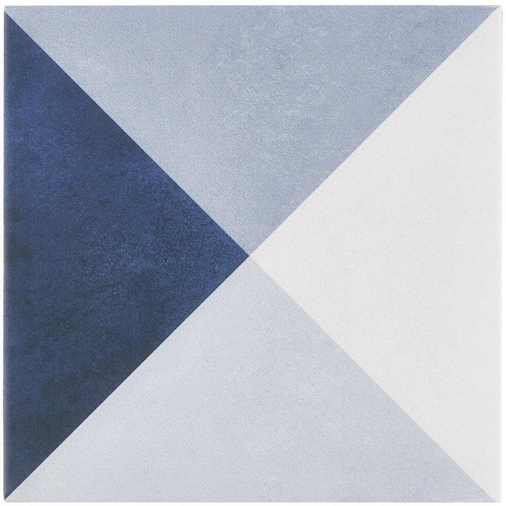 Elizabeth Sutton Cameo Deco Blue 7.87 in. x 0.37 in. Matte Porcelain Floor and Wall Tile Sample price history on PriceWatchPro