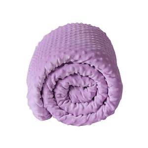 Lavender 36 in. x 48 in.-05 lbs. Weighted Blanket with Dotted Minky Removable Cover
