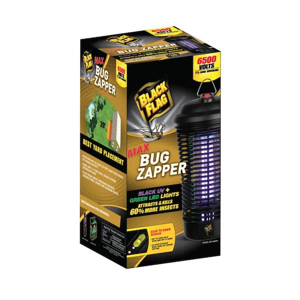 Black Flag 6000-Volt 40-Watt Max Bug Zapper Insect Killer with Black UV light and Green LED lights