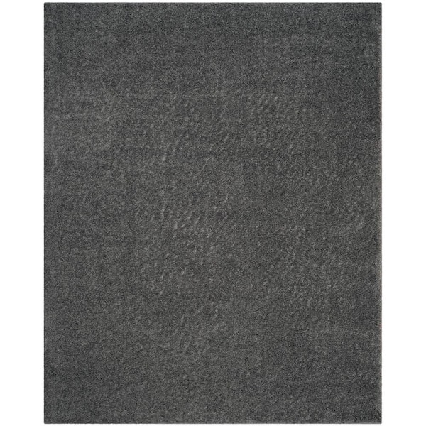 SAFAVIEH Arizona Shag Dark Gray 7 ft. x 9 ft. Solid Area Rug