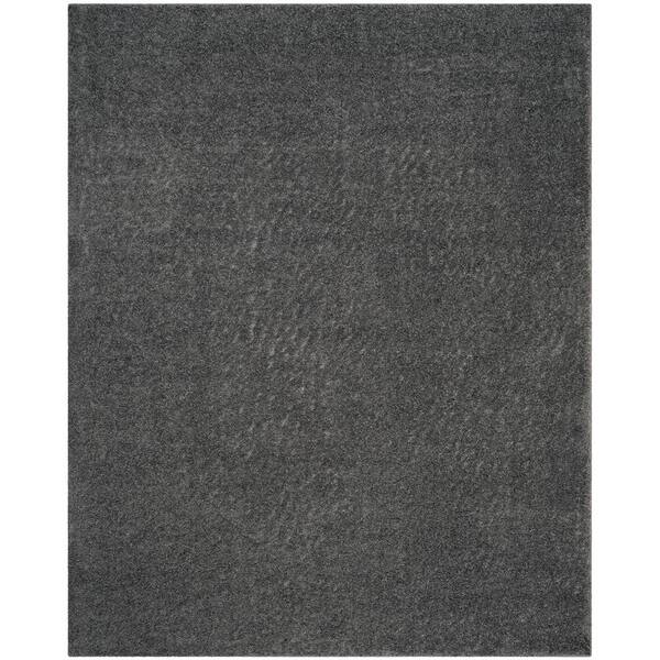 SAFAVIEH Arizona Shag Dark Gray 9 ft. x 12 ft. Area Rug