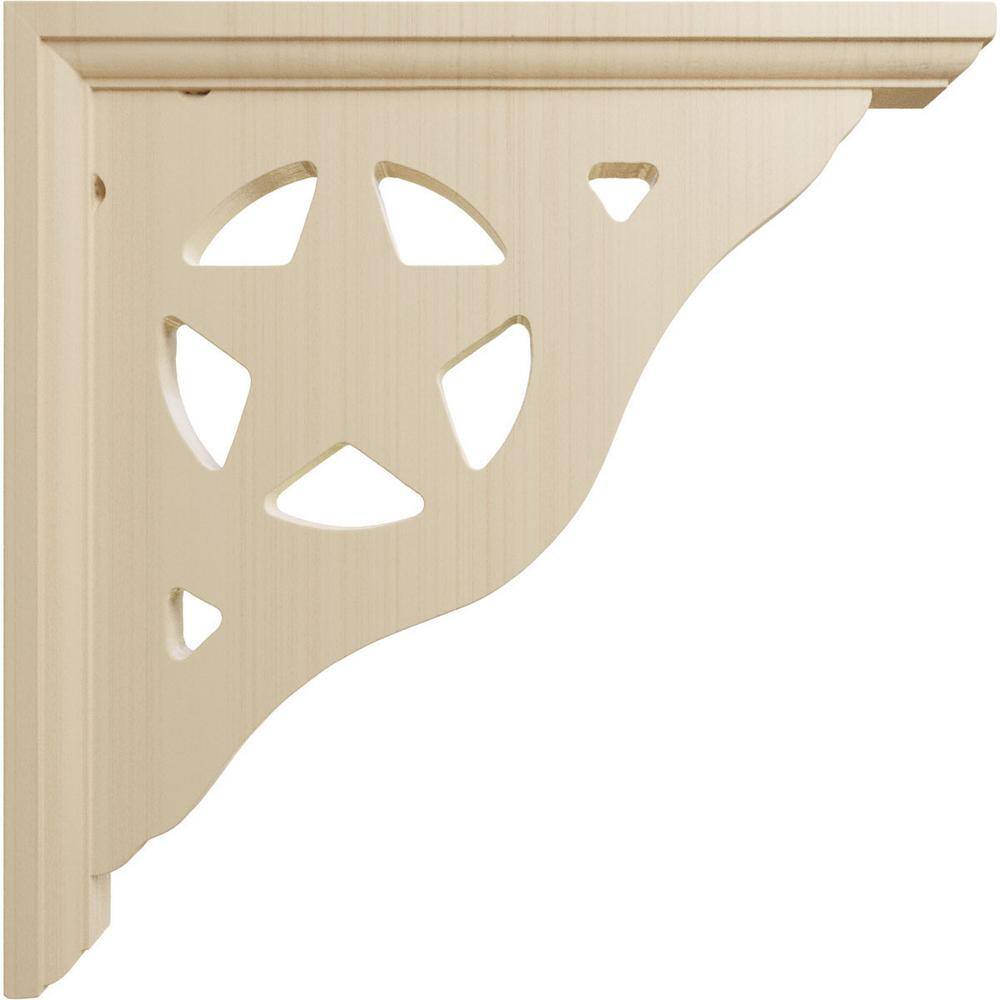 Unfinished Rubberwood 10" Contemporary Corbel