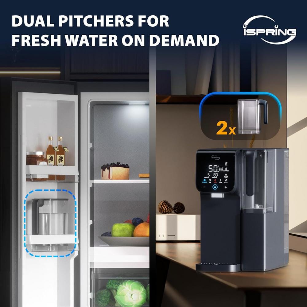 iSpring Black Hot and Cold Countertop Water Filtration System