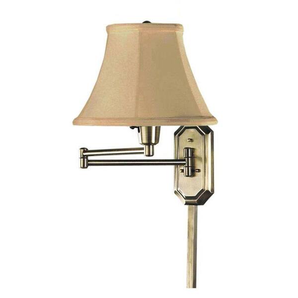 Home Decorators Collection 1-Light Antique-Brass Swing-Arm Lamp