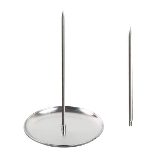 Stainless Steel Vertical Skewer Stand for Roasting Meat, Steak, Sausage, Whole Chicken, Removable Grilling