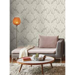 Damask - Grey - Wallpaper - Home Decor - The Home Depot Damask - Grey - Wallpaper - Home Decor - The Home Depot