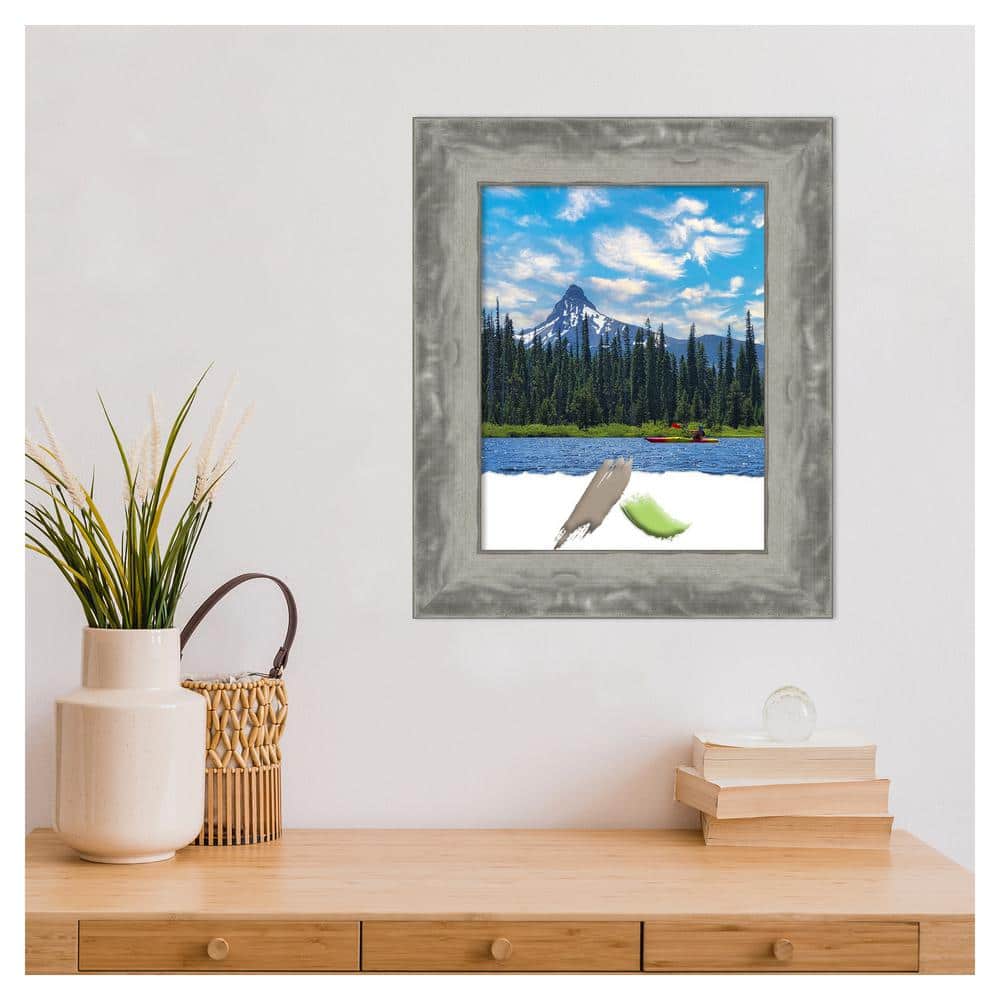 Waveline Silver 11x14 Polystyrene Wall Picture Frame