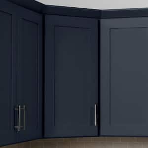 Avondale 24 in. W x 24 in. D x 30 in. H Ready to Assemble Plywood Shaker Diagonal Corner Kitchen Cabinet in Ink Blue