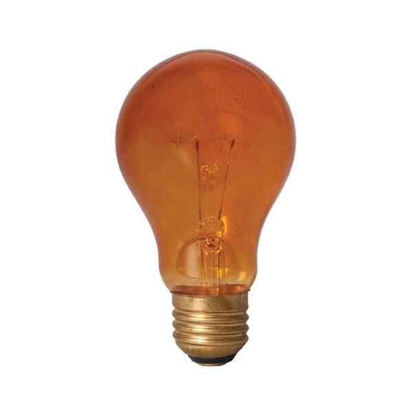 Smart Electric Smart Alert 25-Watt Incandescent A-19 Emergency Flasher Light Bulb - Orange