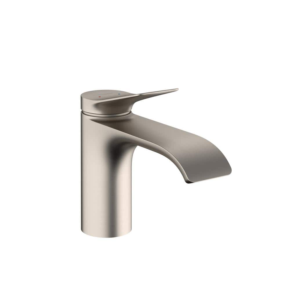 Modern Black Nickel 5.5" High Single-Hole Bathroom Faucet with Ceramic Disc