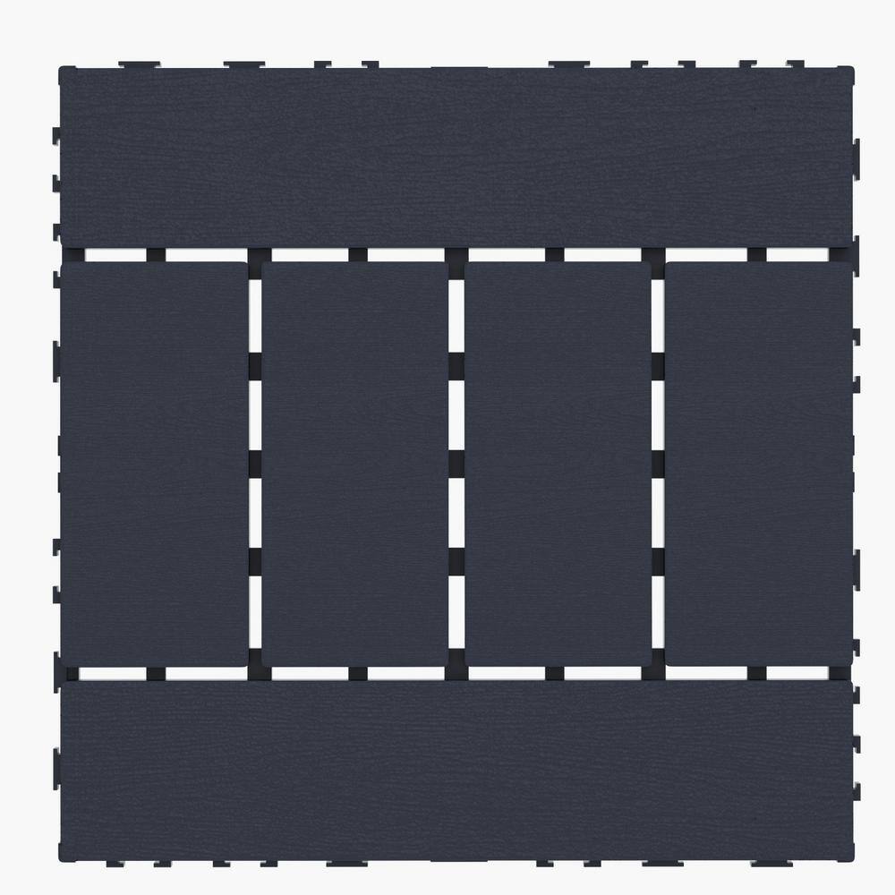 Outdoor 1 ft. x 1 ft. Composite Deck Tile in Dark Gray (44 Per Box) price history on PriceWatchPro
