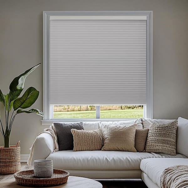 Chicology Cut-to-Width Evening Mist 9/16 in. Blackout Cordless Cellular Shade - 58 in. W x 64 in. L