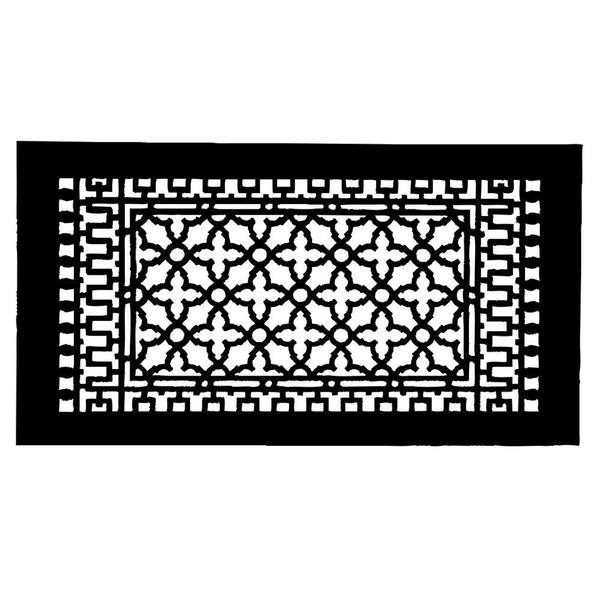 Reggio Registers Scroll Series 24 in. x 12 in. Aluminum Grille, Black without Mounting Holes
