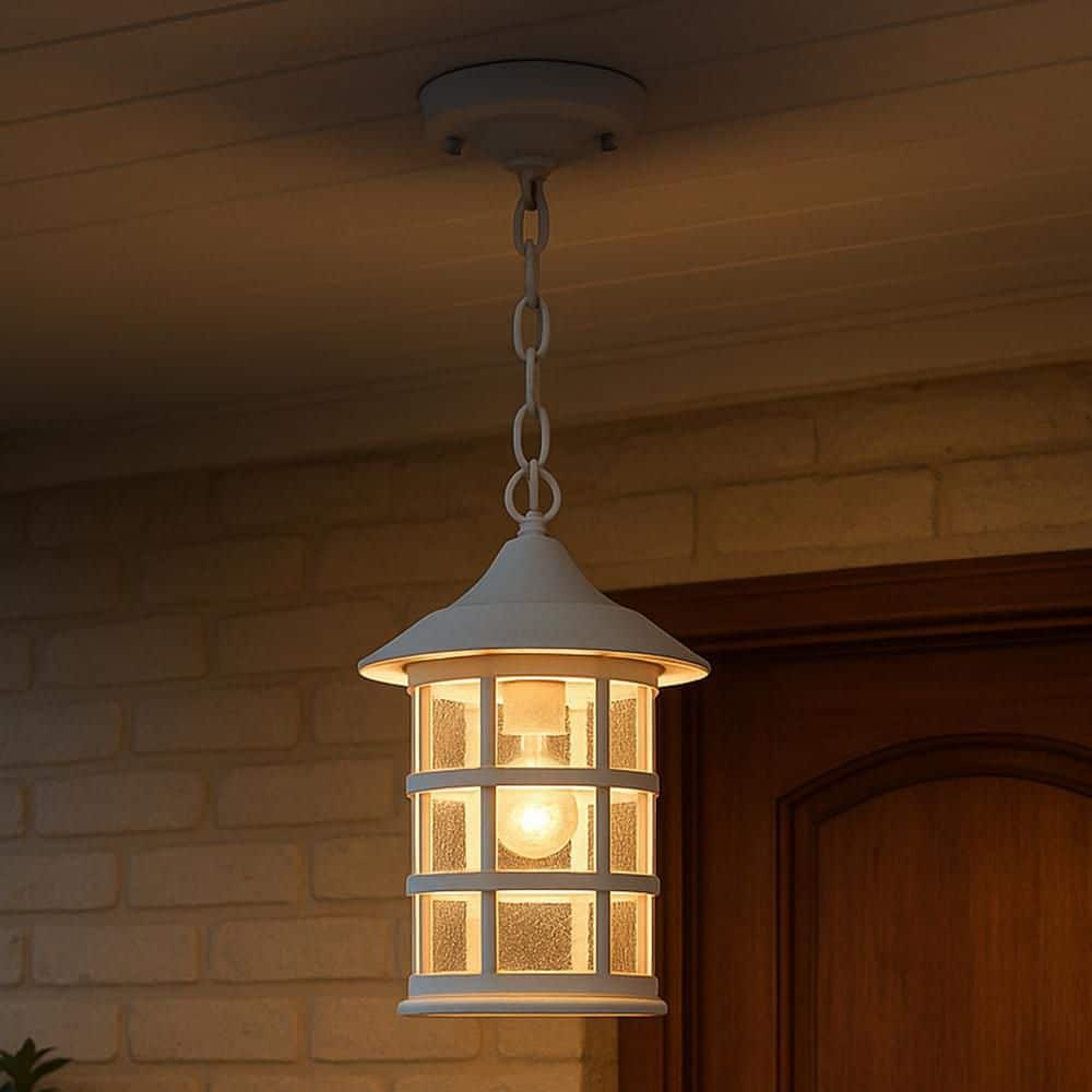 HINKLEY Freeport 1-Light Classic White Outdoor Pendant Light