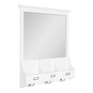 Medium Square White Classic Mirror (24 in. H x 24 in. W)