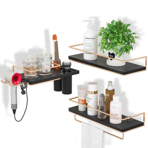 Unbranded 15.7 in. W x 6 in. D Floating Decorative Wall Shelf (Set of 3)