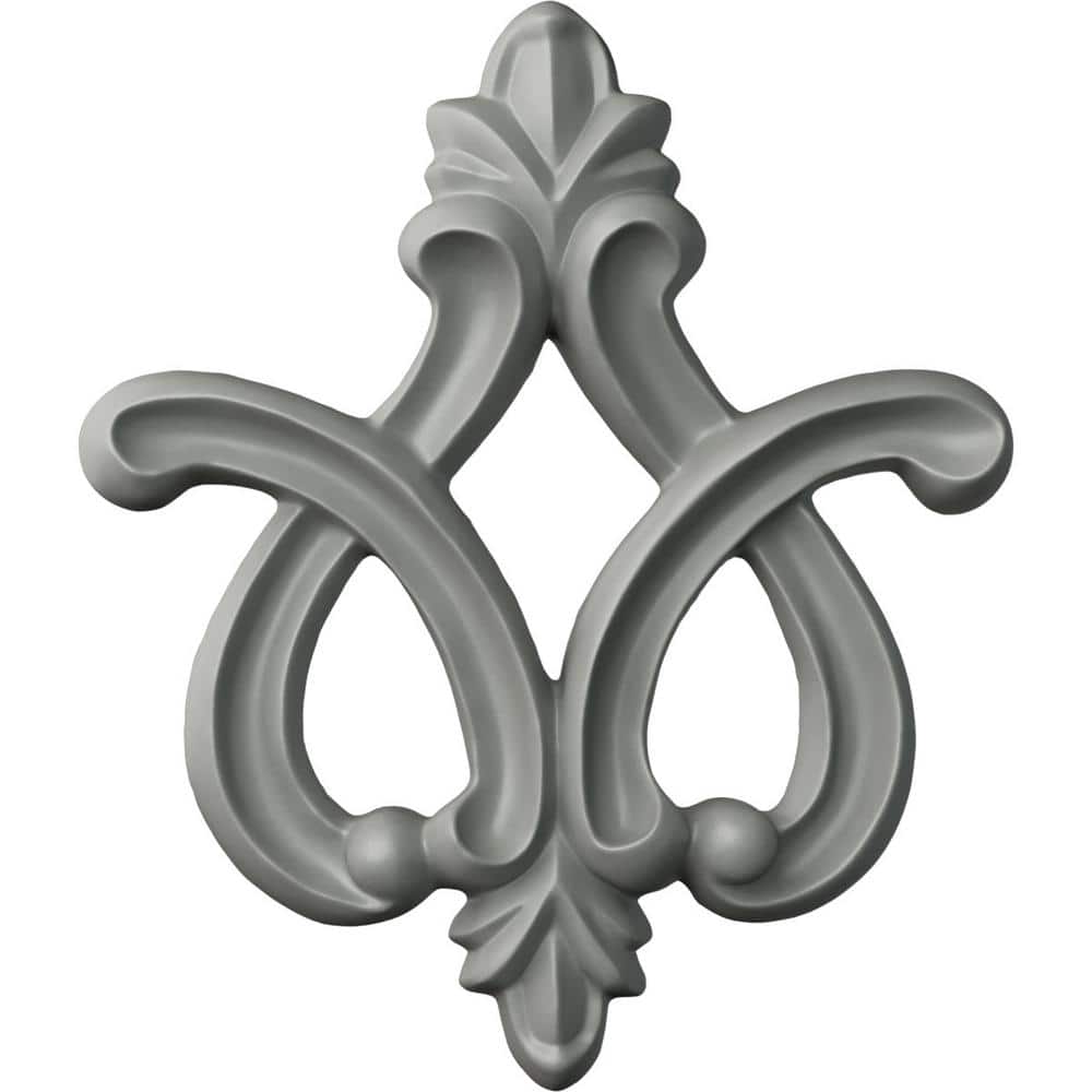 White Polyurethane Fleur-de-Lis Decorative Onlay