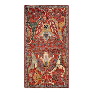 Serapi One-of-a-Kind Traditional Orange 4 ft. x 8 ft. Hand Knotted Tribal Area Rug
