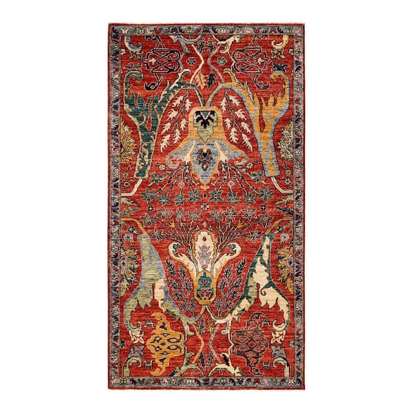 Solo Rugs Serapi One-of-a-Kind Traditional Orange 4 ft. x 8 ft. Hand Knotted Tribal Area Rug