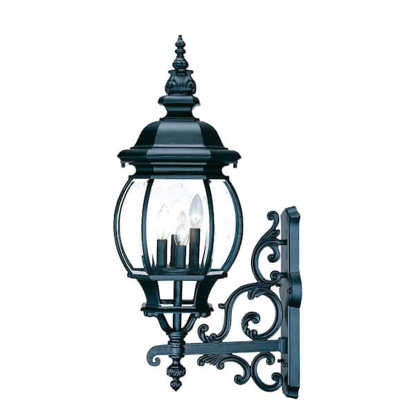 Acclaim Lighting Chateau Collection 4-Light Matte Black Outdoor Wall Lantern Sconce