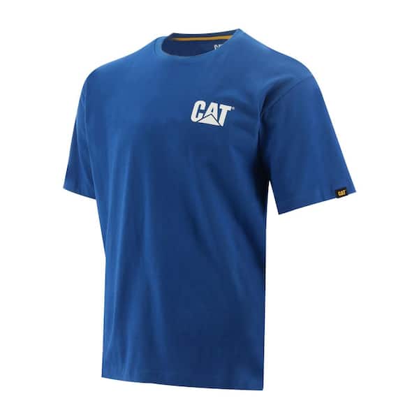 Caterpillar Trademark Men's X-Large Memphis Blue Cotton Short Sleeve T-Shirt