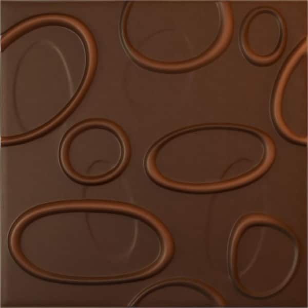 Ekena Millwork 19 5/8 in. x 19 5/8 in. Felix EnduraWall Decorative 3D Wall Panel, Aged Metallic Rust (12-Pack for 32.04 Sq. Ft.)