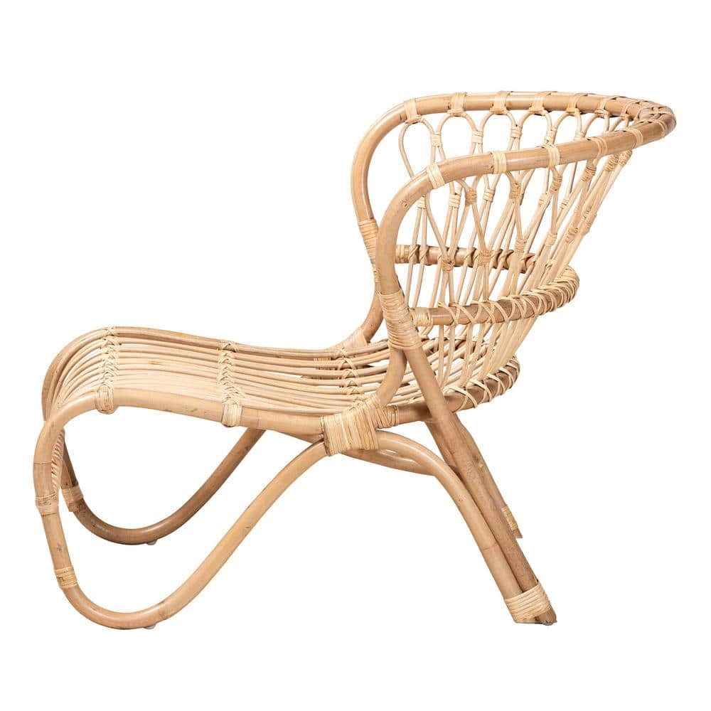 Alaya Natural Brown Handcrafted Rattan Accent Chair