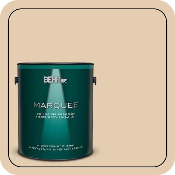 BEHR MARQUEE 1 gal. Home Decorators Collection #HDC-AC-09 Concord Buff Semi-Gloss Enamel Interior Paint & Primer