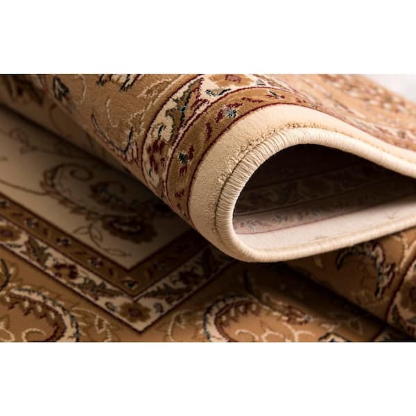 Rug Branch Majestic Beige Cream, 2 ft. x 30 ft. Persian Indoor Traditional Runner Rug