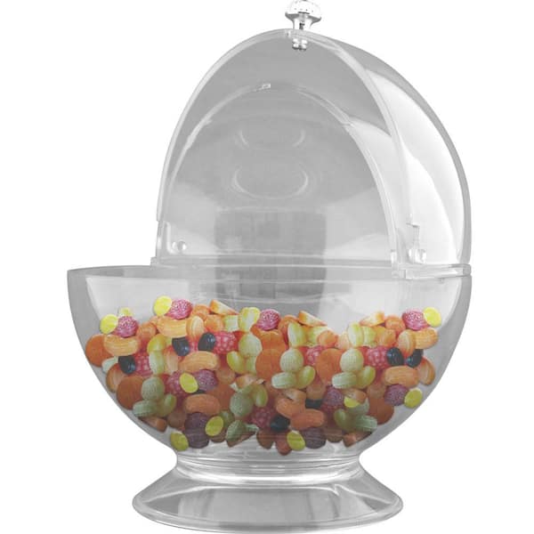 Chef Buddy Clear Candy Serving Bowl with Covered Lid