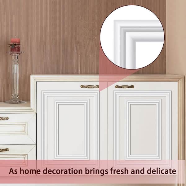 1.6 in. x 20 ft. Self-Adhesive 3D Composite Material Wall Edge for Drywall Home Cabinet and Window Door DIY (1-Pack)