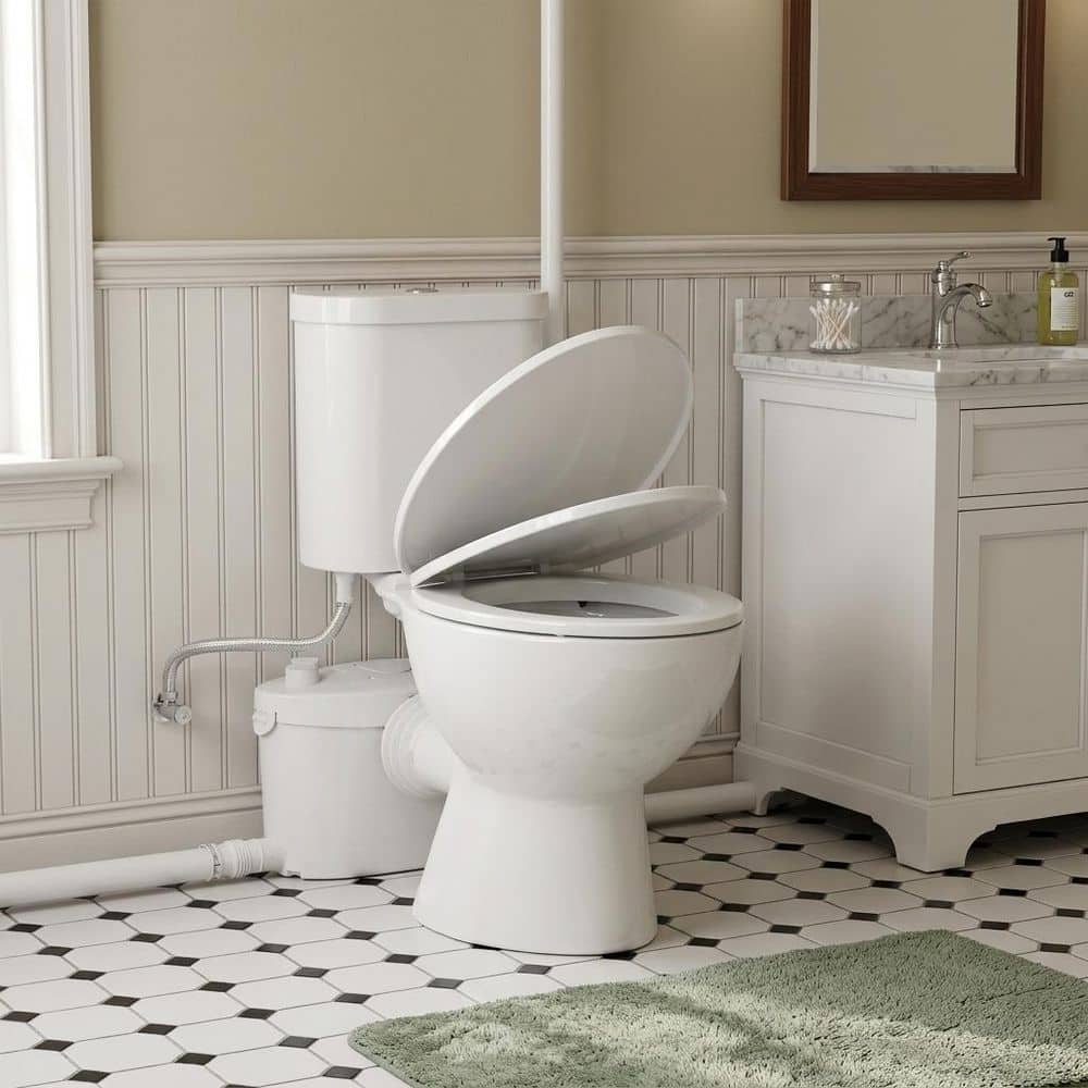 Simple Project 2-Piece 600W Macerating Toilet 0.8/1.28GPF Dual