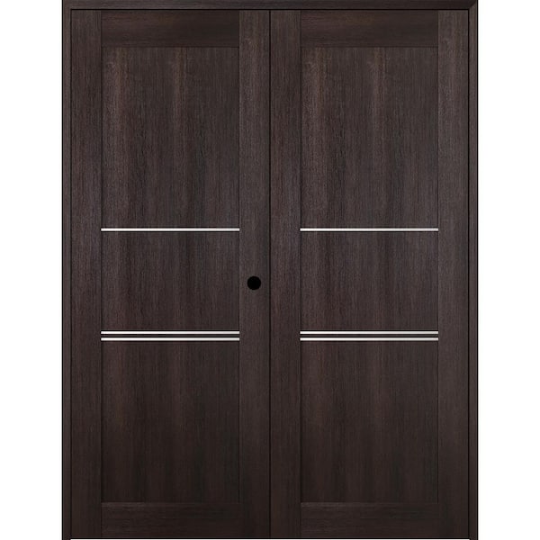 Paneled Wood French Doors Belldinni Finish: Oak, Handing: Left, Size: 60 x 80