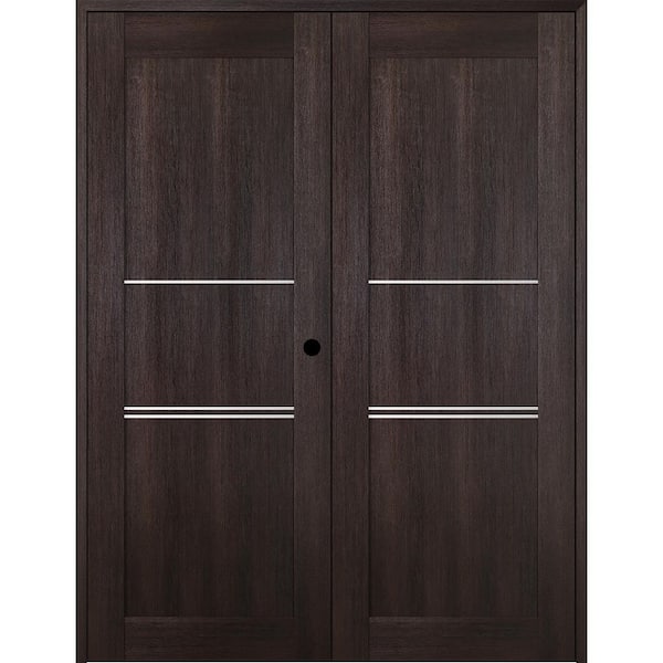 Belldinni Vona 07 3H 72 in. x 80 in. Left Hand Active Veralinga Oak Wood Composite Double Prehung Interior Door