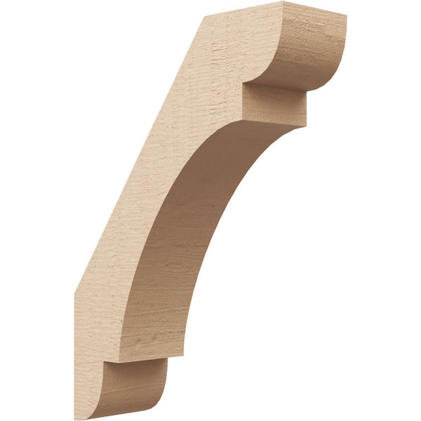 Ekena Millwork 5 in. x 22 in. x 16 in. Olympic Rough Cedar Woodgrain Timberthane Polyurethane Knee Brace, Primed