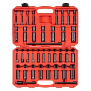 3/8 in. Drive 12-Point Impact Socket Set (72-Piece) (1/4 - 1 in., 6 - 24 mm)