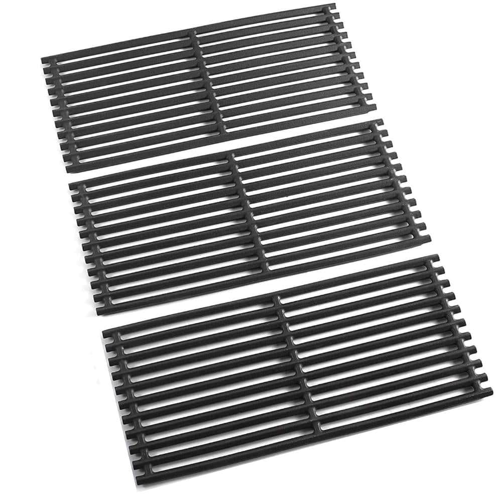 17 in x 9.5 in Cast Iron Gas Grill Cooking Grates Set in Black for Infrared Grills 3 Piece Replacement Grid Pack price history on PriceWatchPro