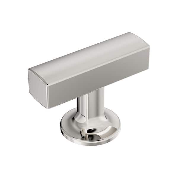 Amerock Everett 1-3/4 in. (44mm) Modern Polished Nickel Bar Cabinet Knob