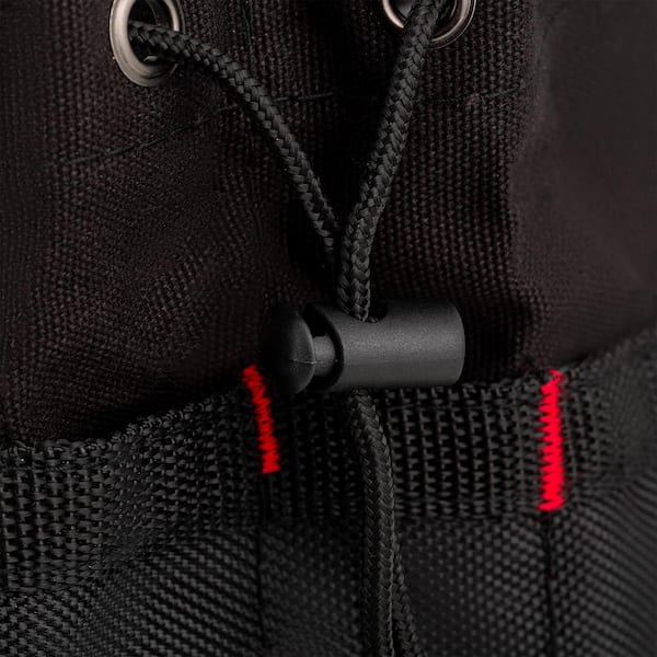 Husky - 10 in. 19-Compartment Heavy-Duty Canvas Small Parts Organizer Bucket Storage Tool Pouch in Black