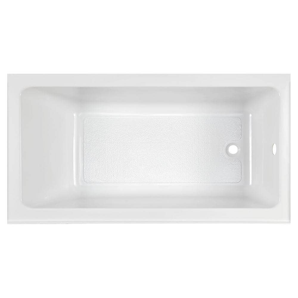 Studio 60-Inch White Acrylic Alcove Soaking Bathtub