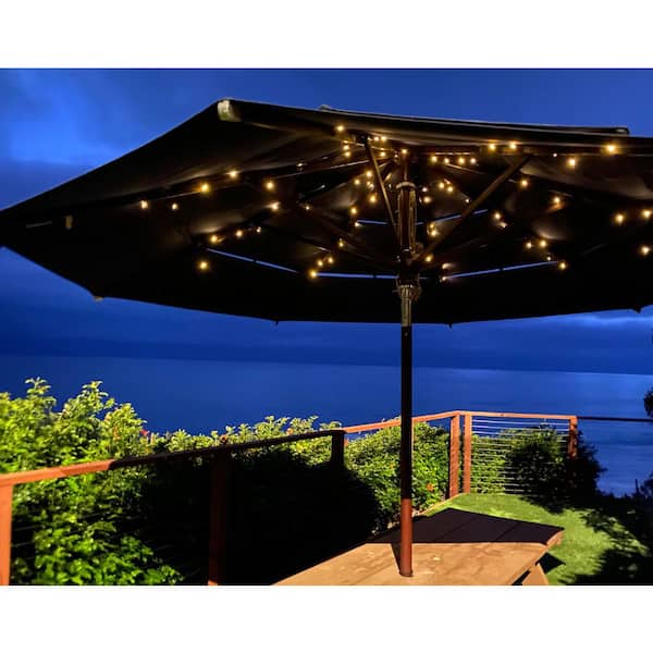 Solar Parasol Led Lights,72 Led Lights Under Umbrella Chain Lights with 8 Strings Water Proof Outdoor Lights