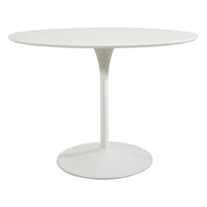 Flower Dining Table with White Top and White Base