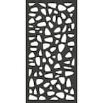 6 ft. x 3 ft. Charcoal Gray Decorative Composite Fence Panel Featured in the Stonewall Design