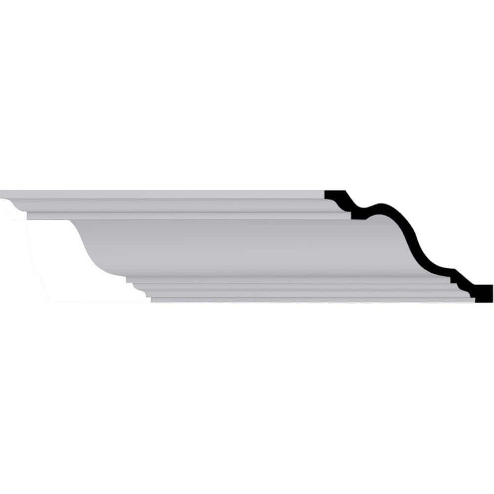 Primed White Polyurethane Jackson Crown Moulding 94.5"
